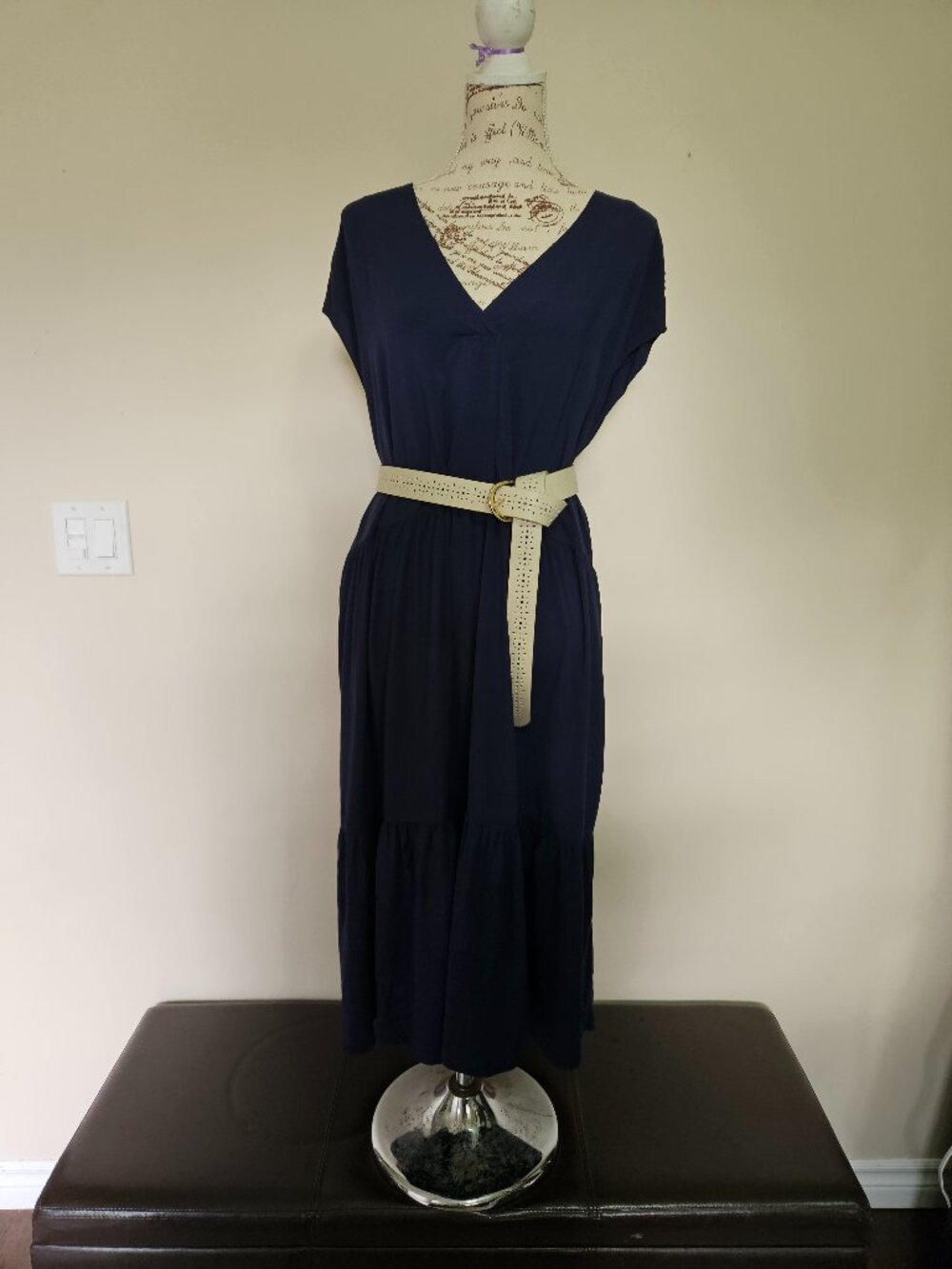 Short Sleeved Tiered Dress